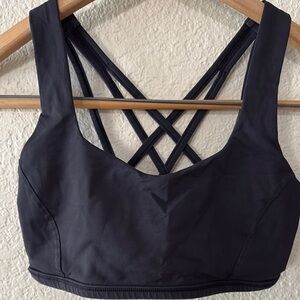 Lululemon Black Strappy Sports Bra Intimates